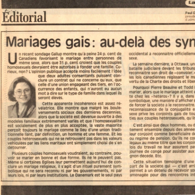 Emplacement : AGQ-F0041 Boîte 6 sur 10 (Fonds Coalition des conjoints de même sexe)